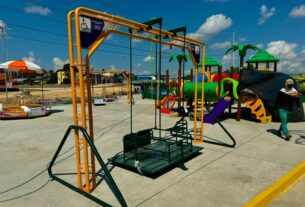 #paratodosverem – Balanço inclusivo para crianças com deficiências, cadeirantes e mobilidade reduzida ou alguma restrição motora instalado no parque Gigantes da Floresta