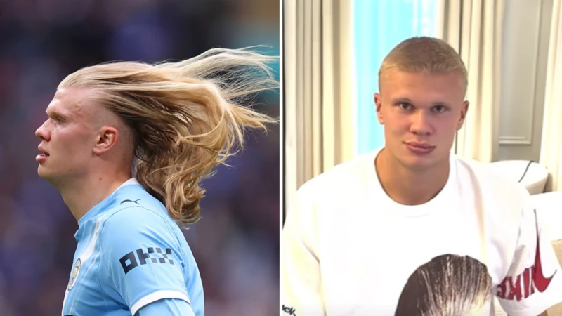 Haaland corta o cabelo e surpreende antes da estreia na Premier League