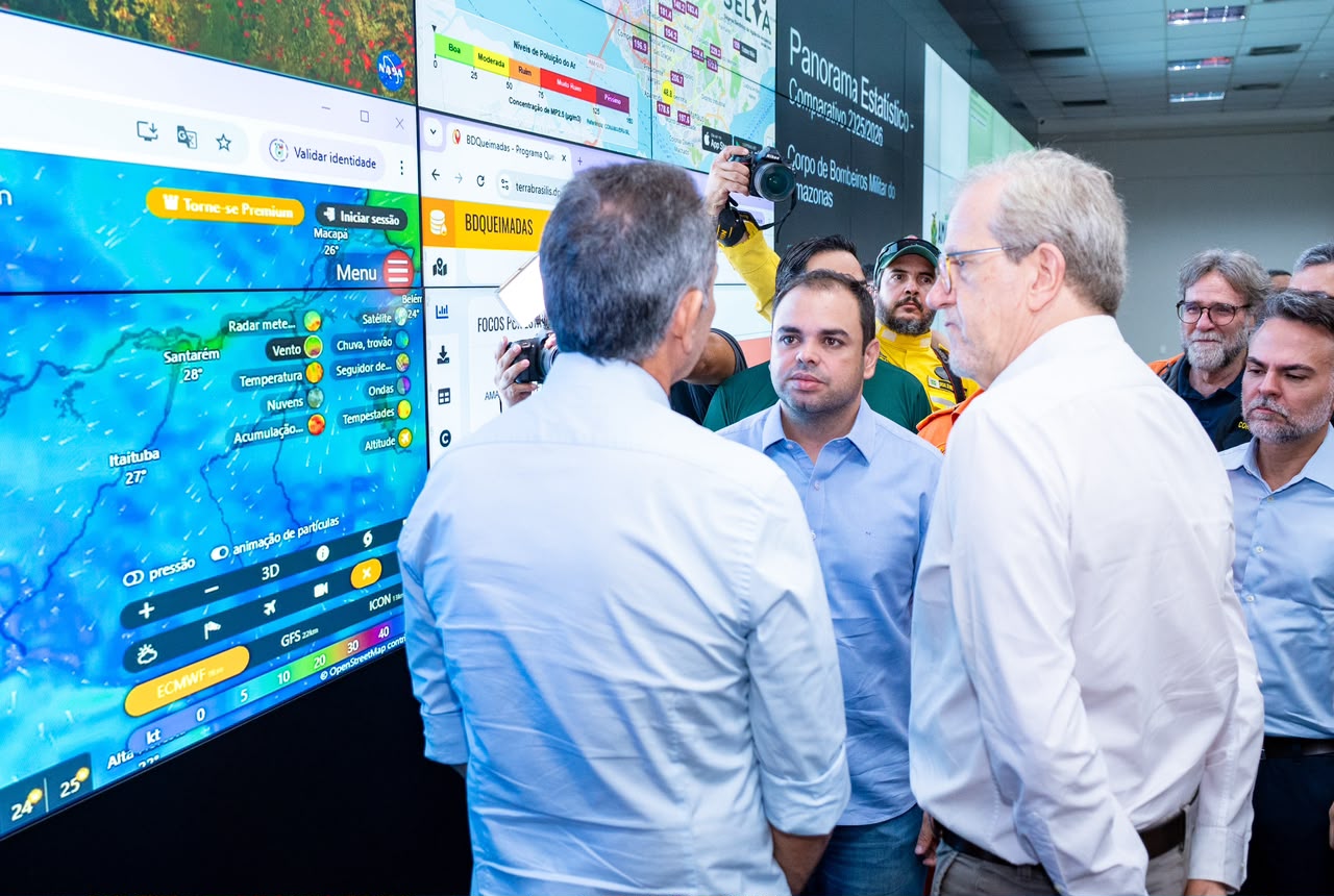 Governador Roberto Cidade apresenta cenário das queimadas no Amazonas a ministros